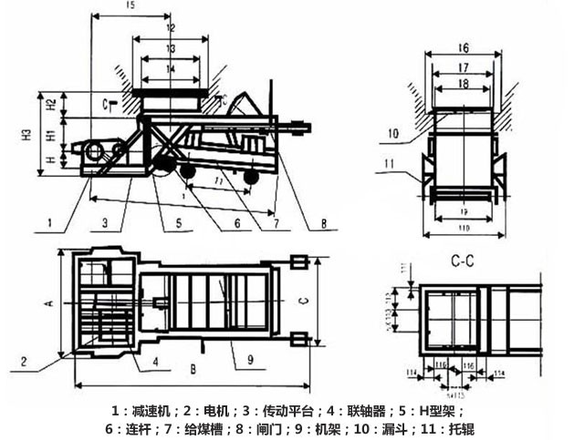 K型往復(fù)式給煤機(給料機)產(chǎn)品外形圖 K型往復(fù)式給煤機(給料機)產(chǎn)品外形圖